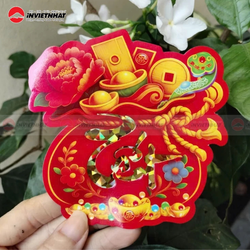 tem decal dan trai cay tet chu thu phap 5