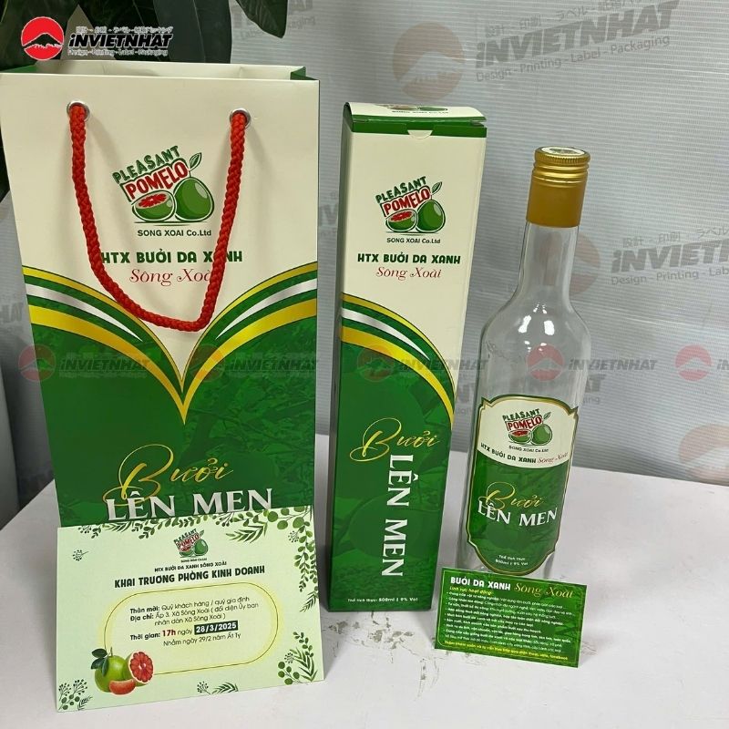 Bộ ấn phẩm Hợp Tác Xã Bưởi Da Xanh Sông Xoài