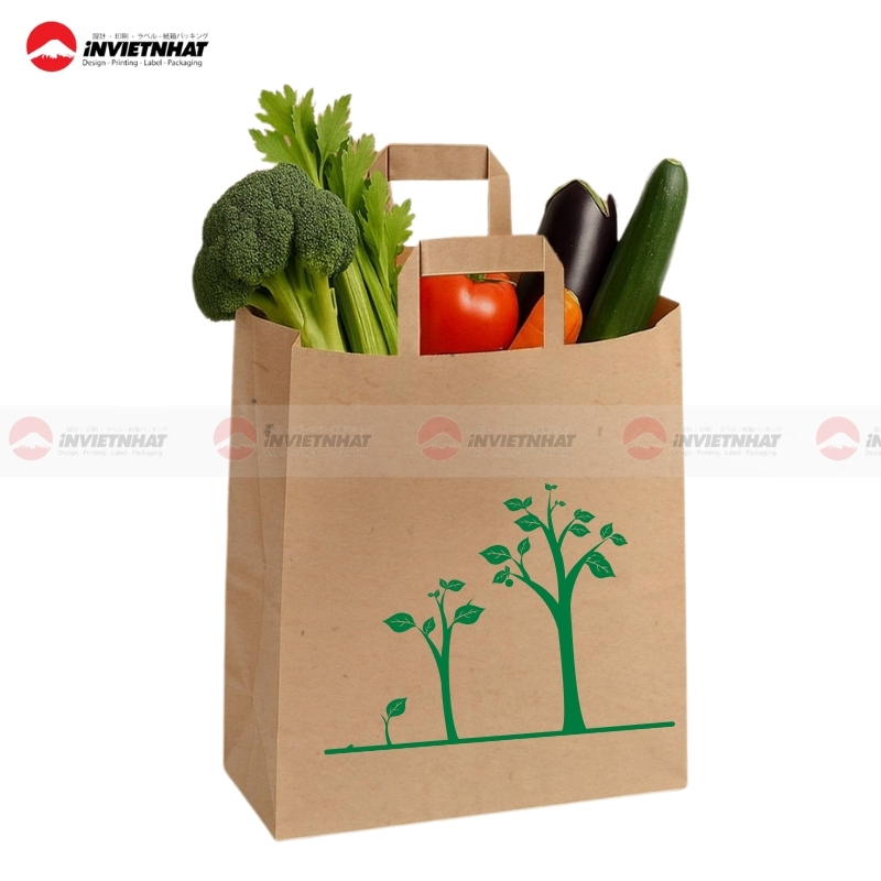 In túi giấy tái chế tại xưởng in túi tái chế GIÁ RẺ nhất HCM 20 In tui giay tai che co quai