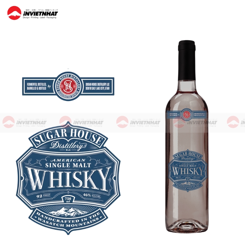 Tem nhan co chai Whiskey