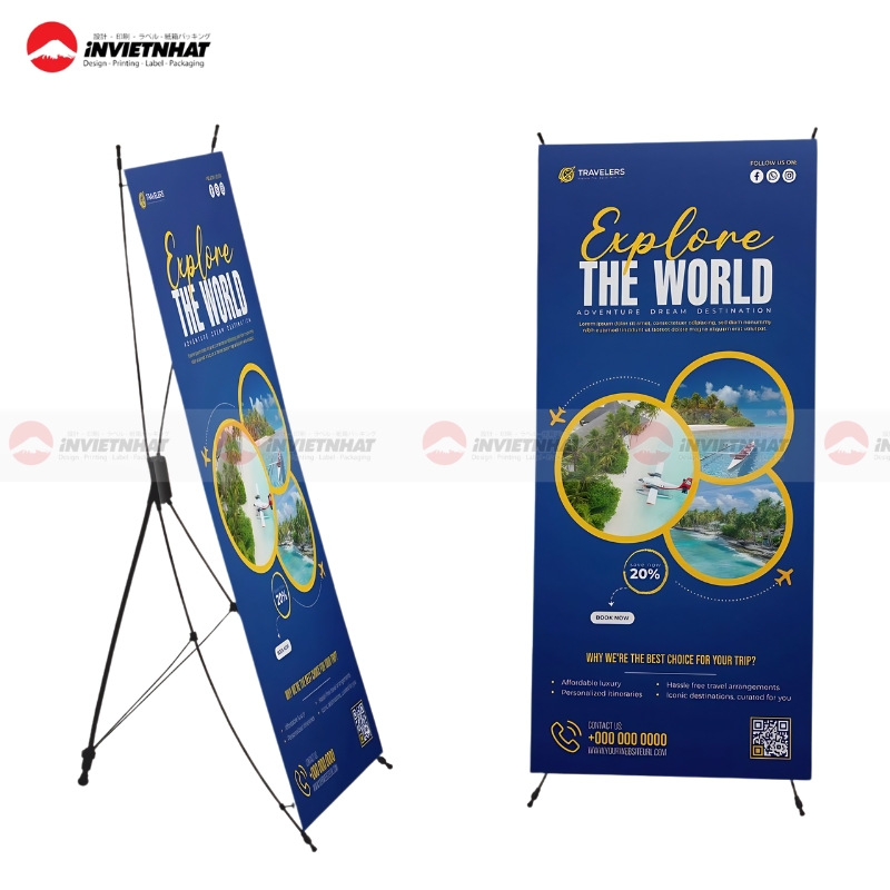 Thiet ke standee chu X