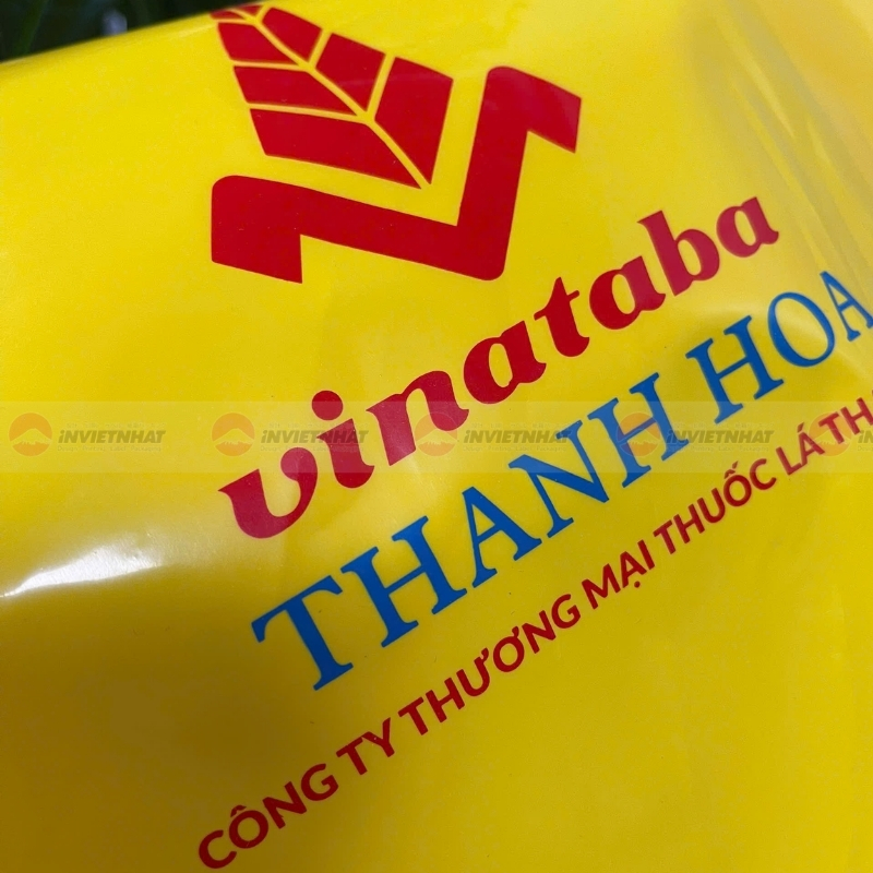 Túi Ni Lông PE Bóng Công Ty Thương Mại Thuốc Lá Thanh Hóa 2 Túi nilong PE bóng in 1 mặt