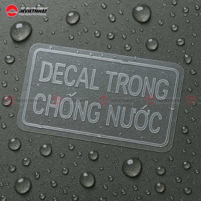 decal trong chống nước
