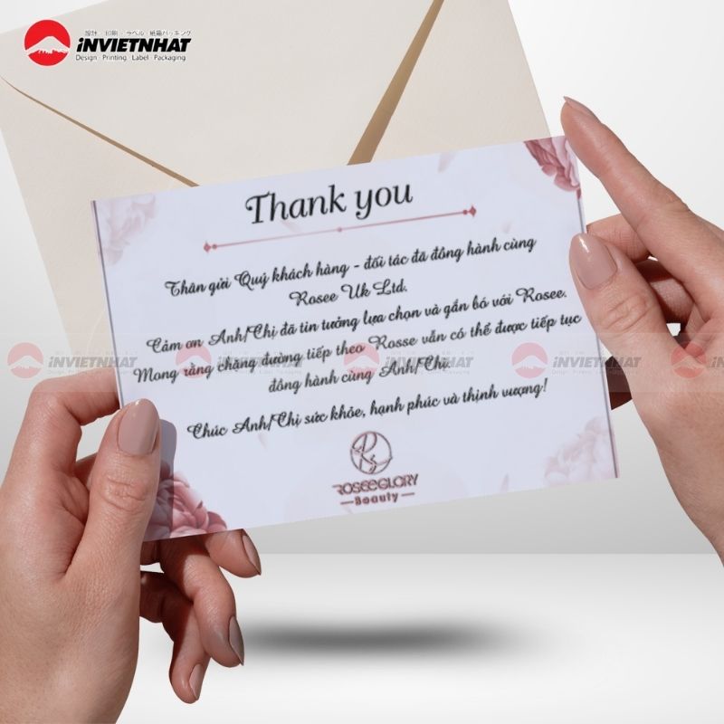 In thiệp cảm ơn khách hàng theo yêu cầu GIÁ RẺ chất lượng 7 địa chỉ in thiệp cảm ơn khách hàng
