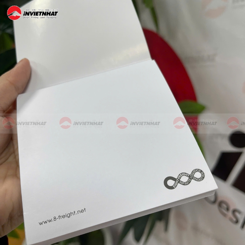 In giấy note giấy ghi chú có keo dán CHẤT LƯỢNG theo yêu cầu 11 giay note in logo