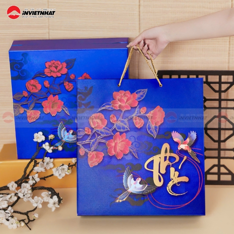 hop giay am duong tone xanh dung qua tet