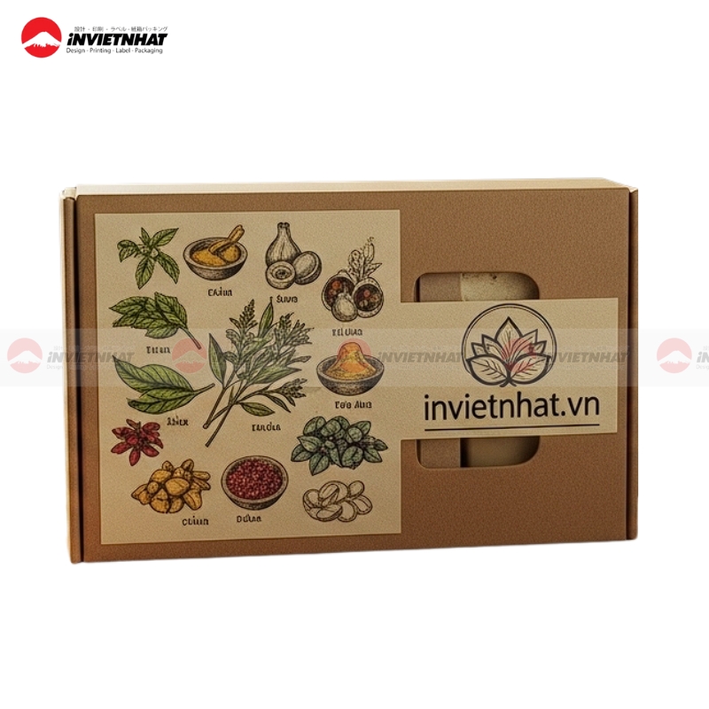 35+ Mẫu in hộp giấy kraft GIÁ RẺ, đa dạng thiết kế 2025 32 hop giay kraft nap gai