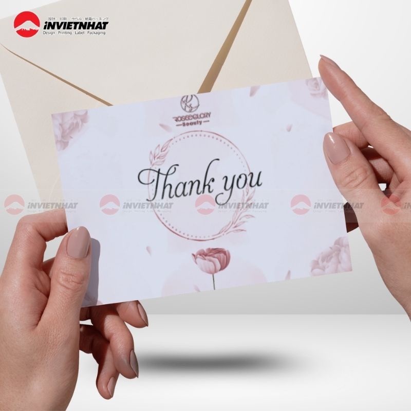 In thiệp cảm ơn khách hàng theo yêu cầu GIÁ RẺ chất lượng 6 in thiệp cảm ơn