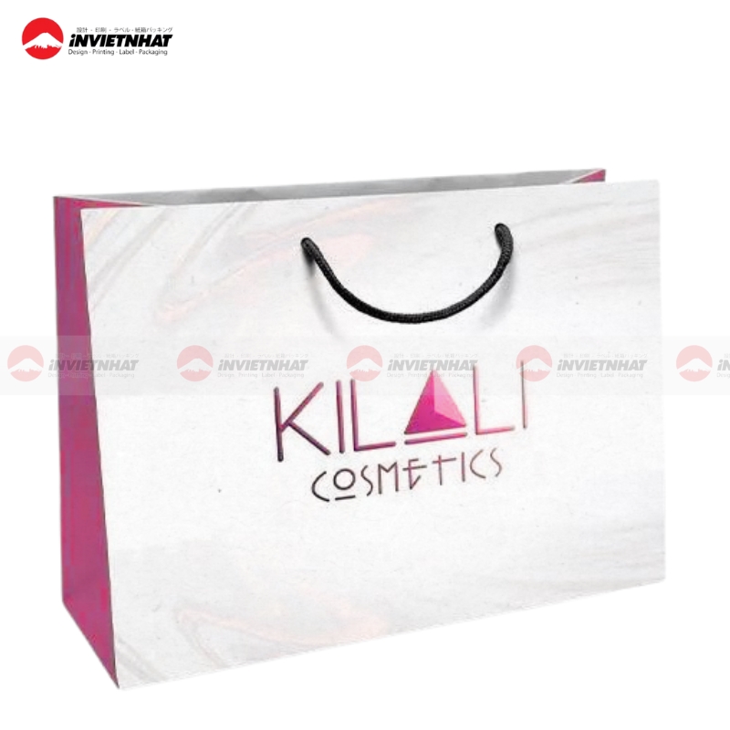 Túi giấy đựng mỹ phẩm giấy Couche 300gsm dày dặn in hình ảnh sắc nét