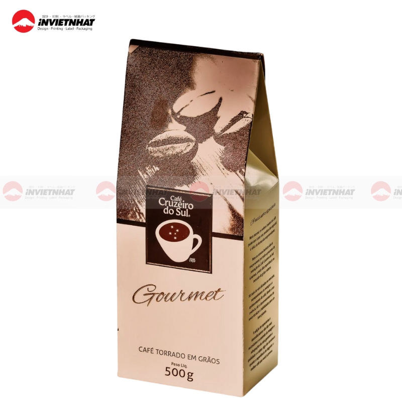 17+ Mẫu in túi giấy đựng cà phê giấy Kraft ghép màng nhôm bạc bảo quản chống ẩm 34 In túi giấy cà phê cao cấp