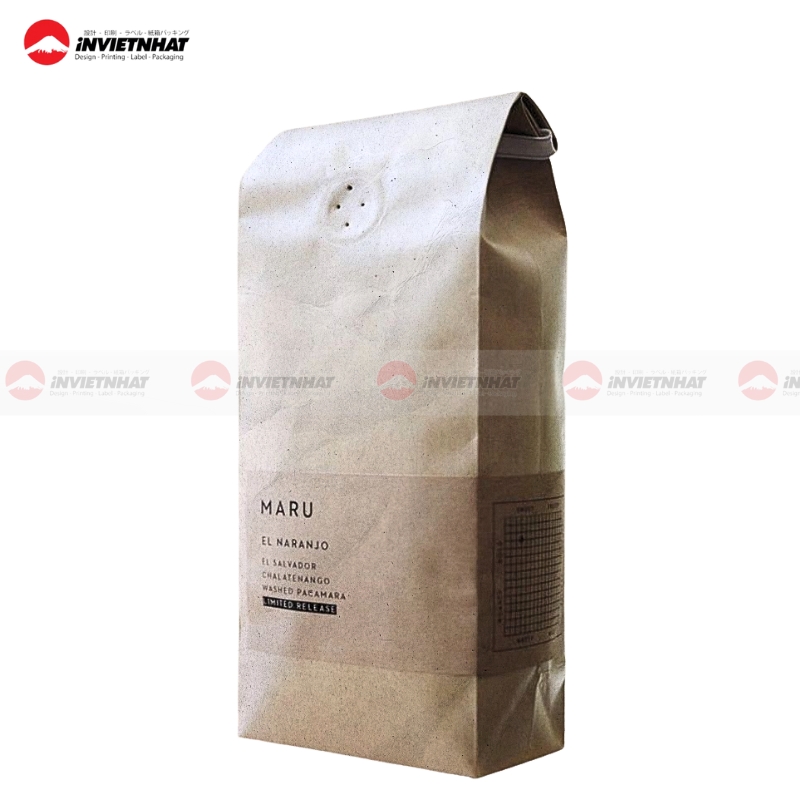 17+ Mẫu in túi giấy đựng cà phê giấy Kraft ghép màng nhôm bạc bảo quản chống ẩm 27 In túi giấy chống ẩm đựng cà phê