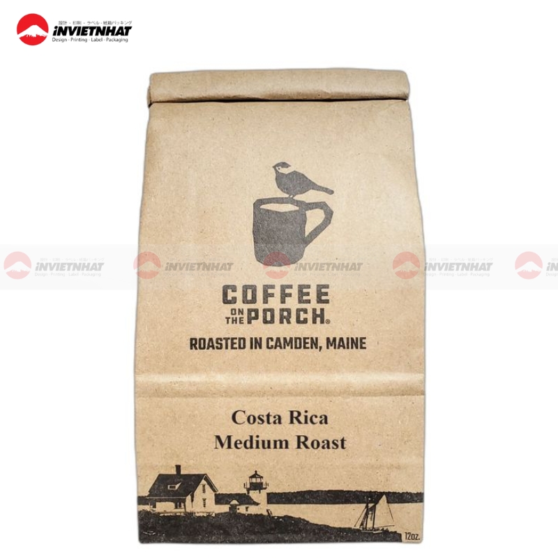 17+ Mẫu in túi giấy đựng cà phê giấy Kraft ghép màng nhôm bạc bảo quản chống ẩm 32 In túi giấy đựng cà phê nhanh chóng