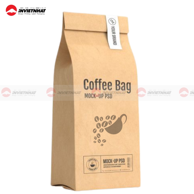 17+ Mẫu in túi giấy đựng cà phê giấy Kraft ghép màng nhôm bạc bảo quản chống ẩm 30 In túi giấy đựng cà phê thân thiện môi trường
