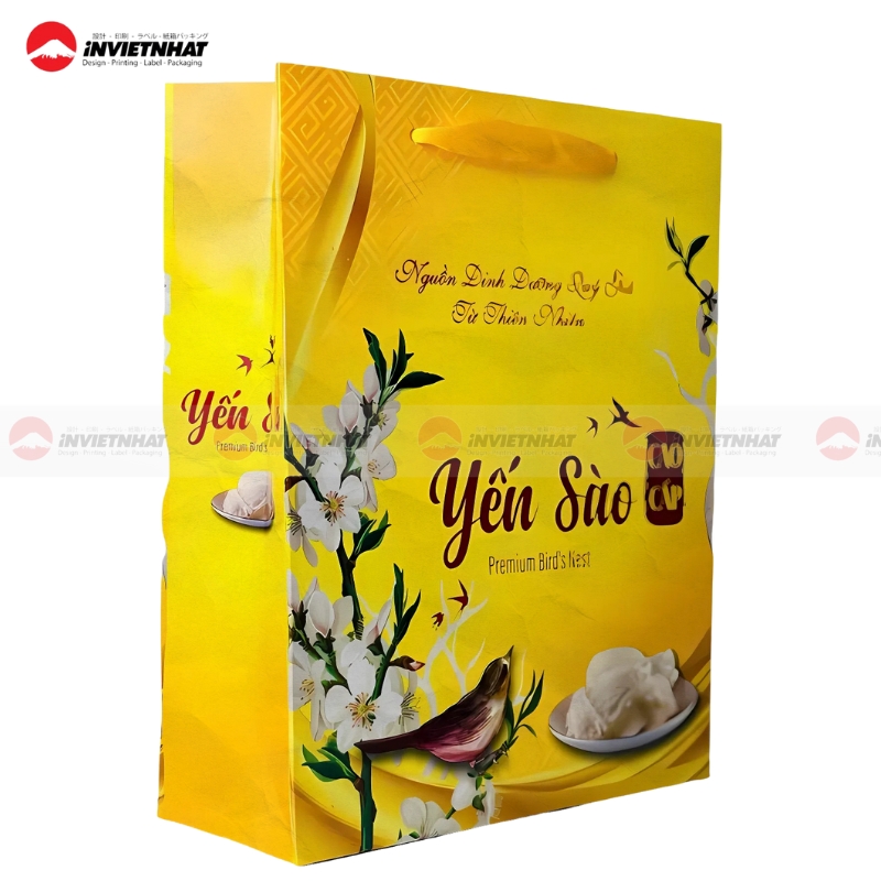 In túi giấy đựng yến sào làm quà biếu