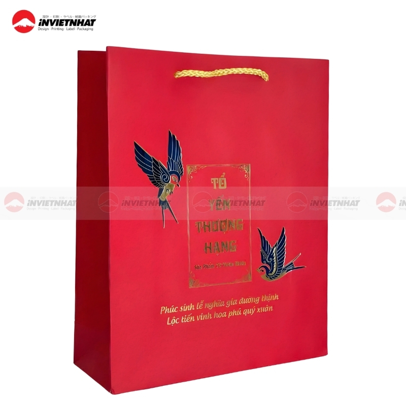 Mẫu túi giấy đựng yến sào sang trọng