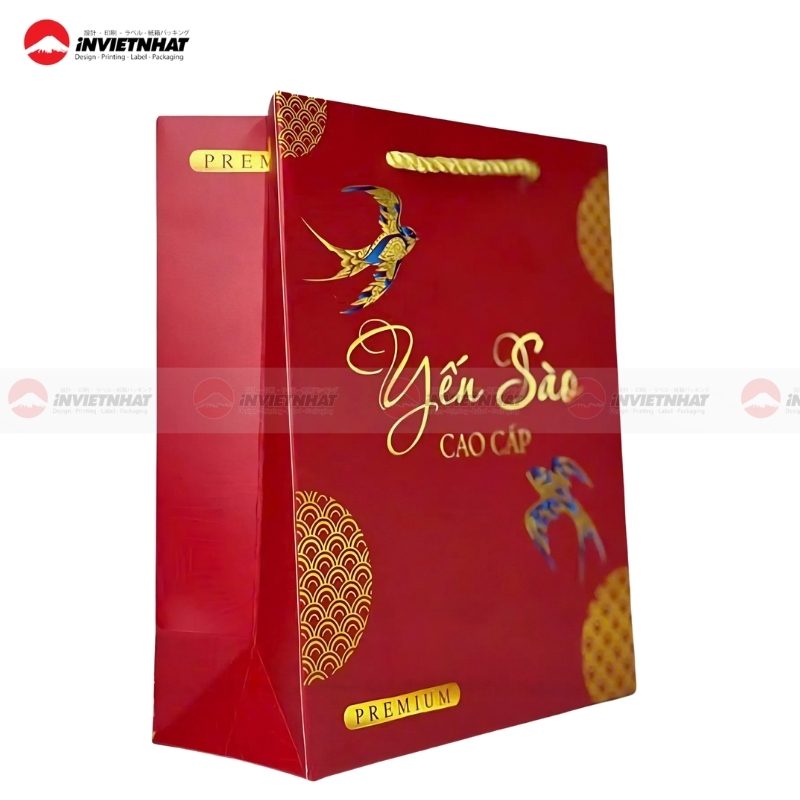 Mẫu túi giấy đựng yến sào thân thiện môi trường