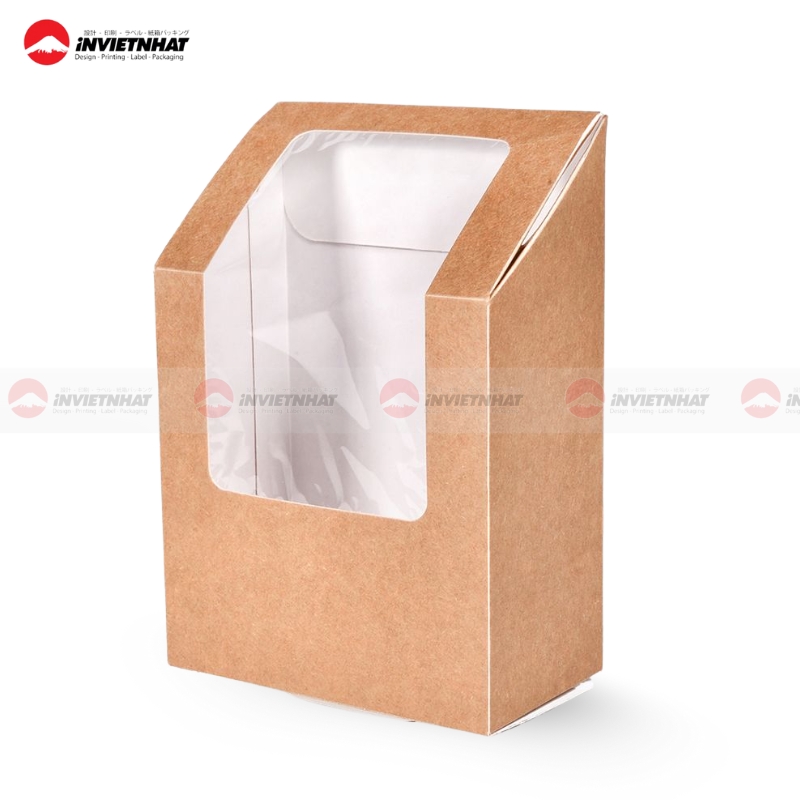 mau hop giay kraft co cua so