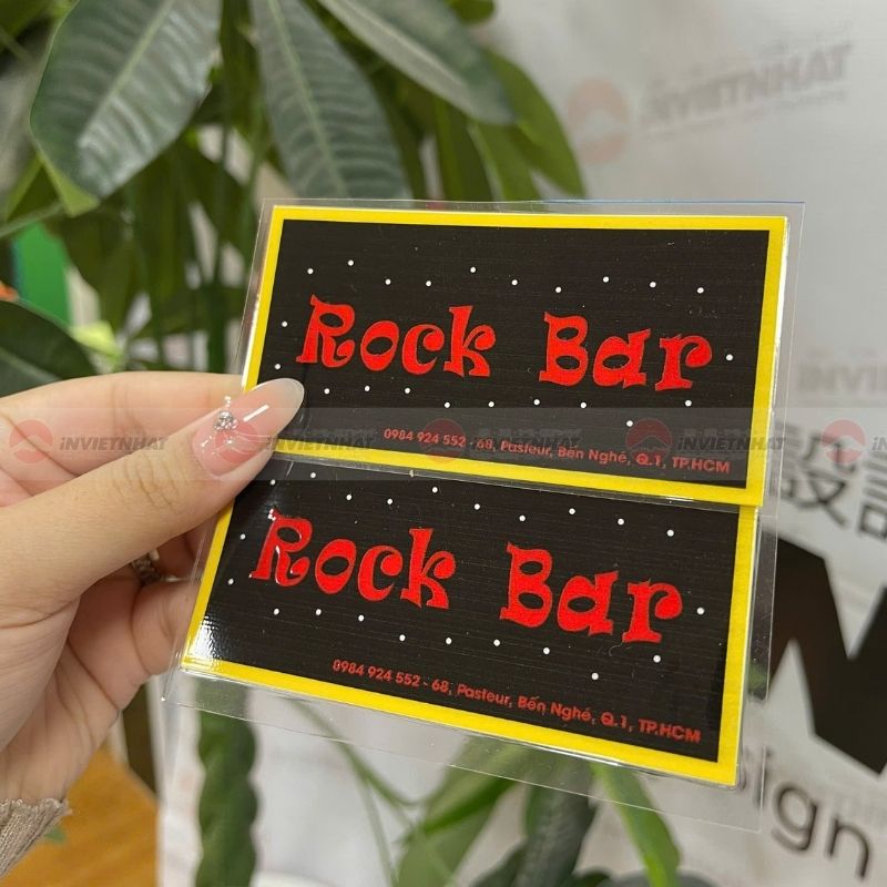 mẫu tem nổi Rock Bar