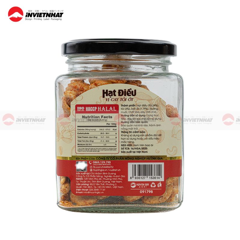 tem nhan hat dieu xuat khau