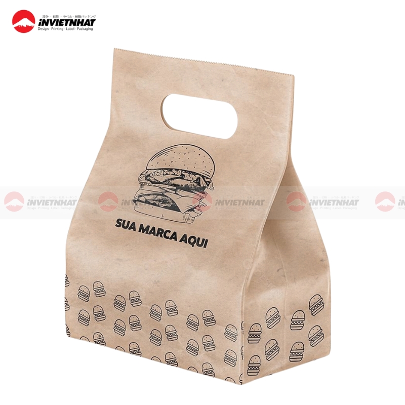 In túi giấy thực phẩm đựng thức ăn GIÁ RẺ chất lượng 28 tui giay couche thuc pham