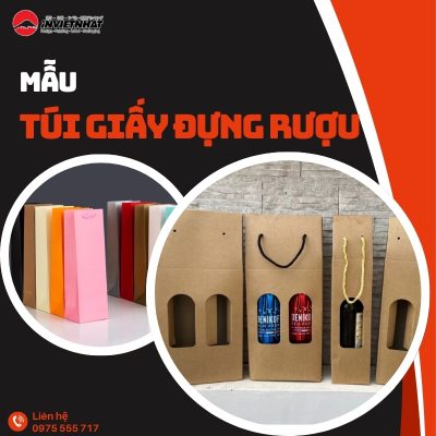 túi giấy đựng rượu