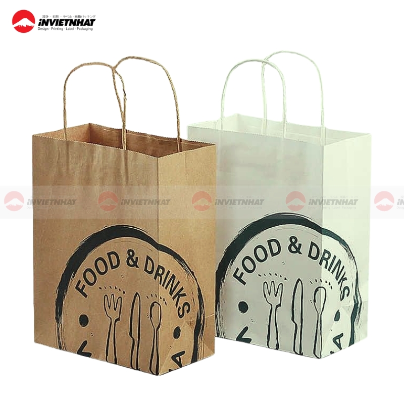 In túi giấy thực phẩm đựng thức ăn GIÁ RẺ chất lượng 21 tui giay kraft thuc pham