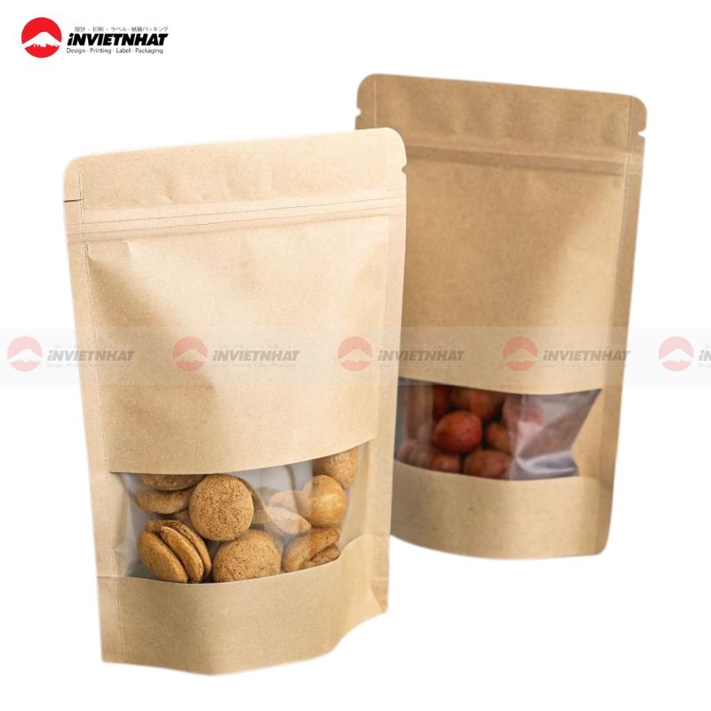 tui zip giay kraft cua so