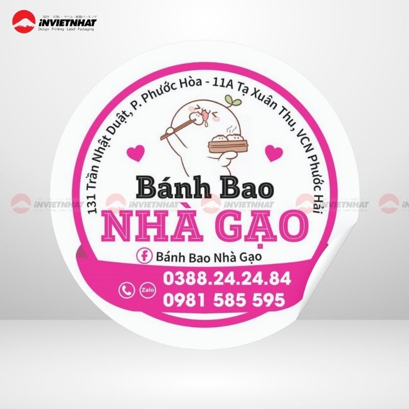 in tem bánh kẹo