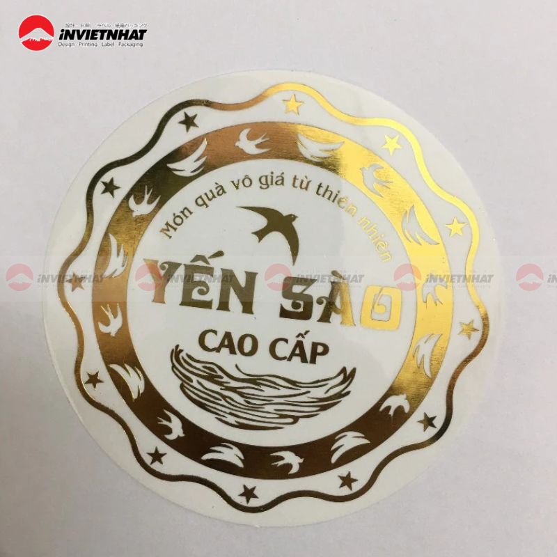 19+ Mẫu In Tem Ép Kim Ép Nhũ Đẹp Cao Cấp 34 in tem ép kim dán yến
