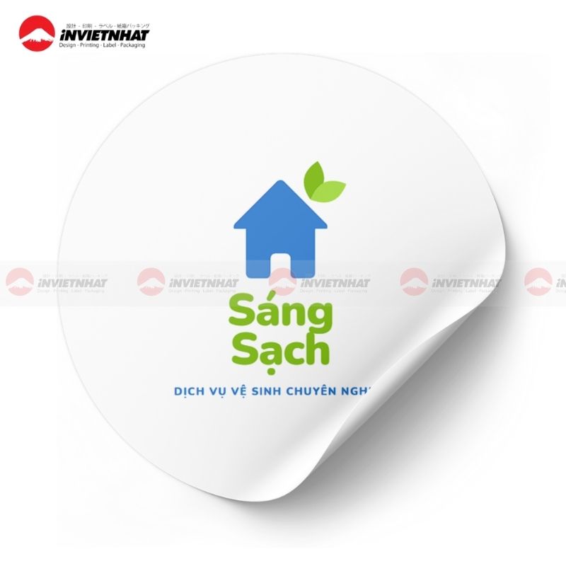 In Logo Dán Giá Rẻ Thiết Kế Riêng Theo Yêu Cầu Giao Hàng Nhanh Trong 2H 8 logo dịch vụ vệ sinh