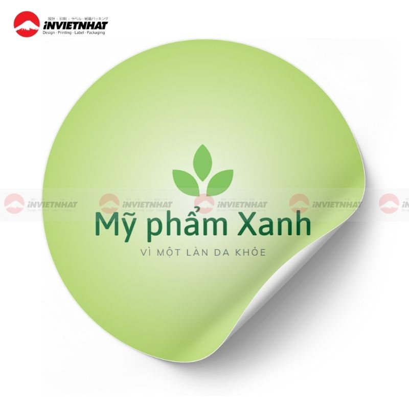 In Logo Dán Giá Rẻ Thiết Kế Riêng Theo Yêu Cầu Giao Hàng Nhanh Trong 2H 15 logo mỹ phẩm xanh