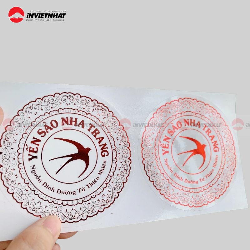 19+ Mẫu In Tem Ép Kim Ép Nhũ Đẹp Cao Cấp 29 mẫu in tem ép kim yến sào