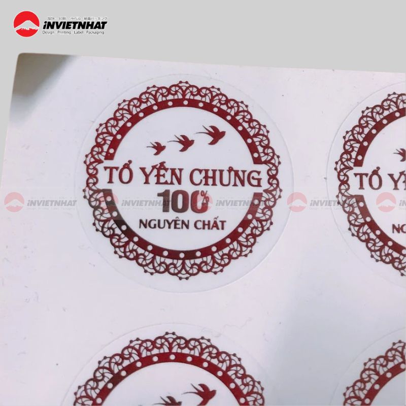 19+ Mẫu In Tem Ép Kim Ép Nhũ Đẹp Cao Cấp 26 mẫu tem ép nhũ đỏ