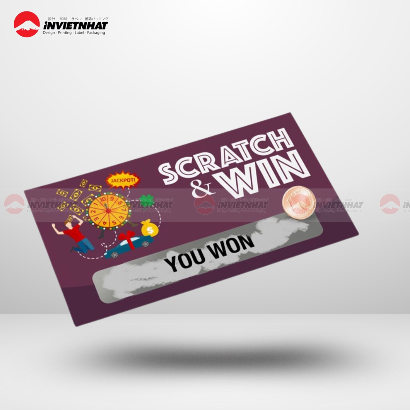 Mực in thẻ cào giúp tạo lớp phủ bảo mật hiệu quả 24 thẻ trúng thưởng tím