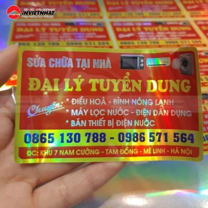 tem điện lạnh quảng cáo