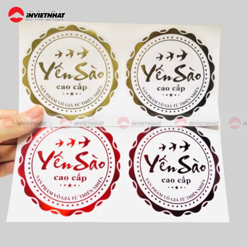 19+ Mẫu In Tem Ép Kim Ép Nhũ Đẹp Cao Cấp 18 tem ép kim