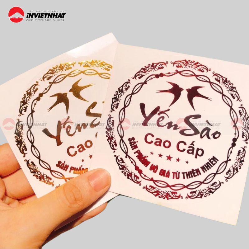 19+ Mẫu In Tem Ép Kim Ép Nhũ Đẹp Cao Cấp 22 tem ép nhũ