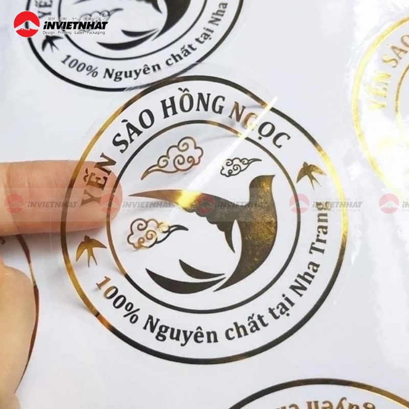 19+ Mẫu In Tem Ép Kim Ép Nhũ Đẹp Cao Cấp 21 tem nhãn ép kim