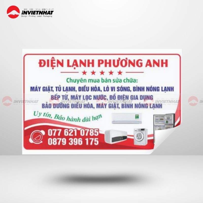 tem quảng cáo điện lạnh