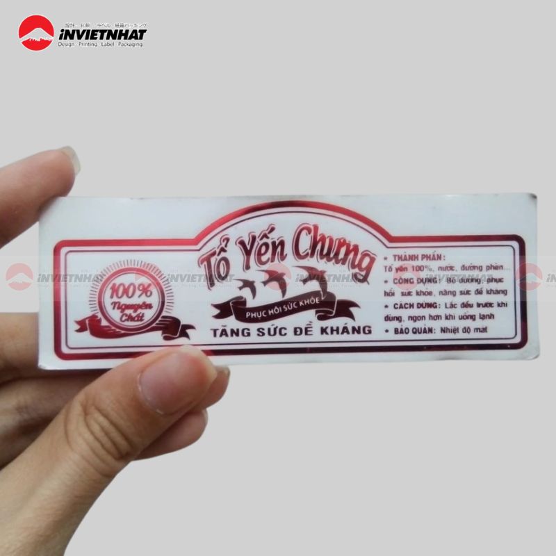 19+ Mẫu In Tem Ép Kim Ép Nhũ Đẹp Cao Cấp 20 tem yến sào ép kim cao cấp