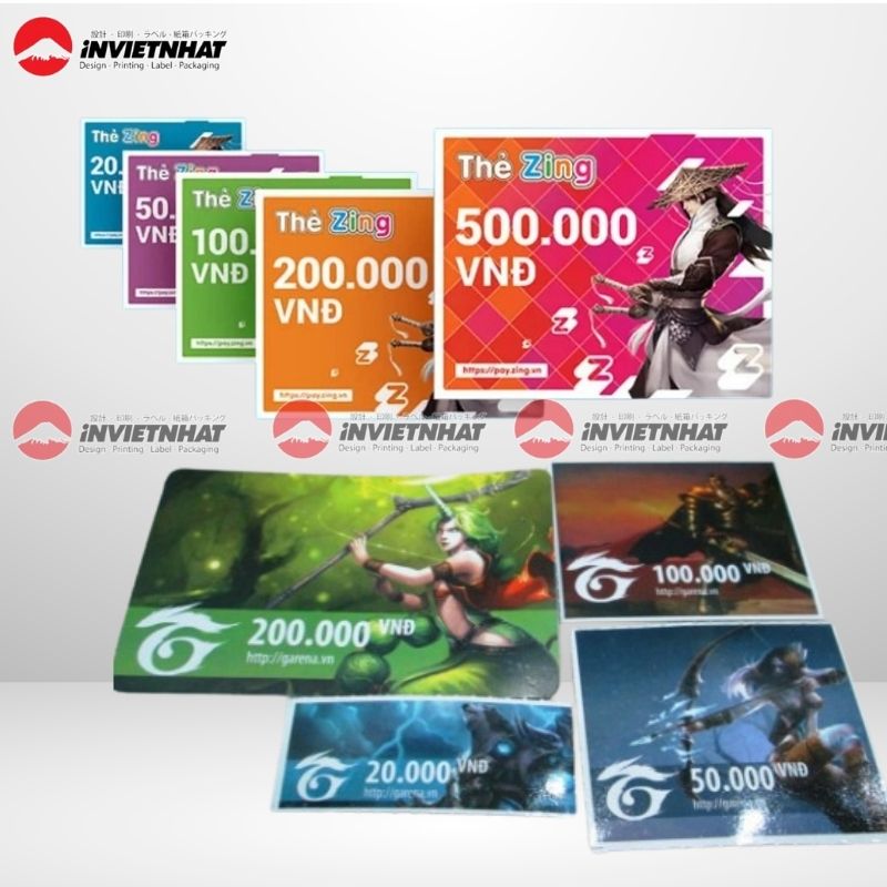 Kích thước thẻ cào game