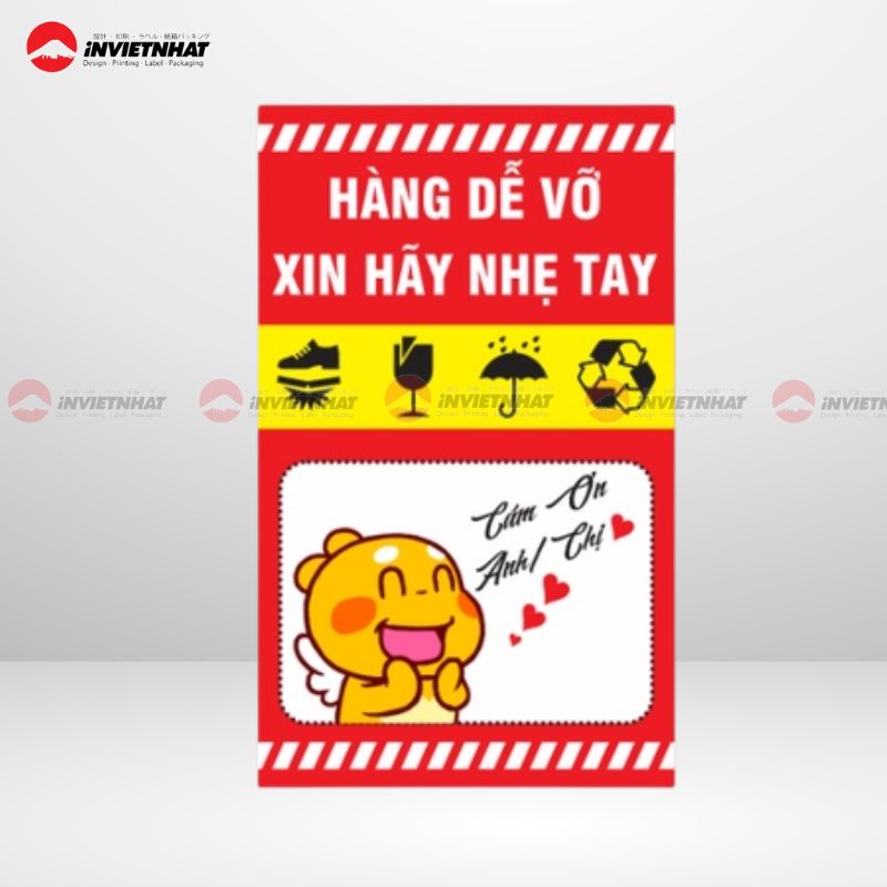 Tem cảnh báo hàng dễ vỡ Tem cảnh báo hàng dễ vỡ