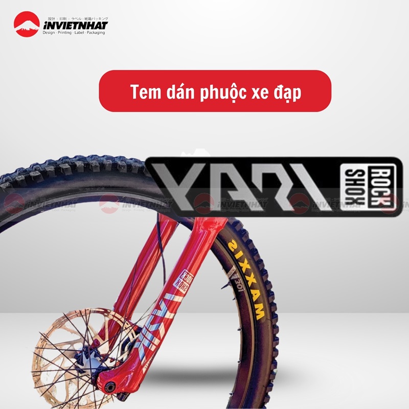 23+ Mẫu tem dán phuộc trước, sau ĐẲNG CẤP, cá tính 48 Tem dán phuộc xe đạp ROCKSHOX YARI