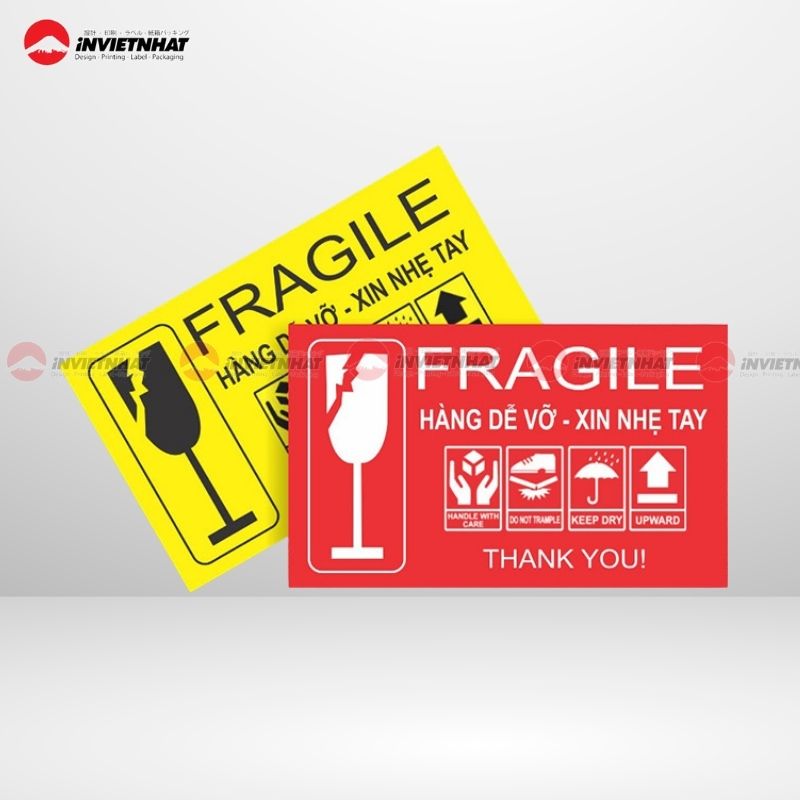 Ứng dụng của tem dán cảnh báo hàng dễ vỡ Ứng dụng của tem dán cảnh báo hàng dễ vỡ