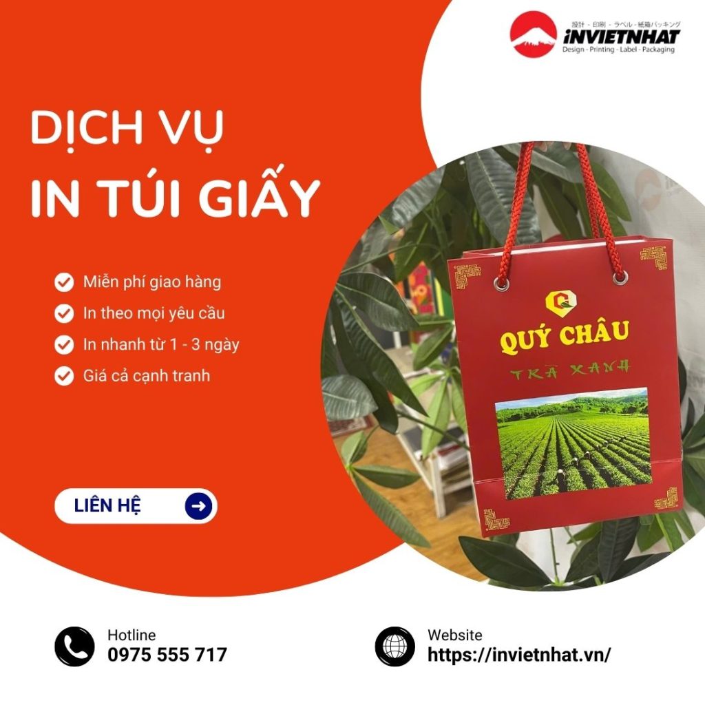 banner in túi giấy
