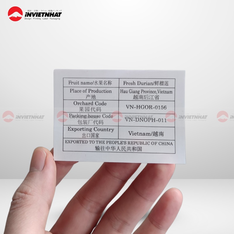 Chi tiết tem sầu riêng