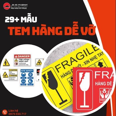 in tem hàng dễ vỡ