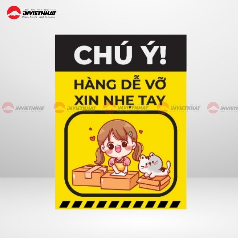 mẫu tem cảnh báo hàng dễ vỡ mẫu tem cảnh báo hàng dễ vỡ