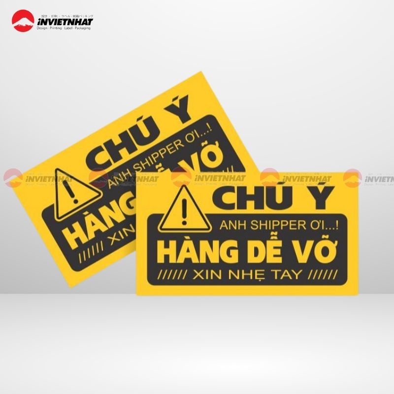 mẫu tem dán sản phẩm dễ vỡ mẫu tem dán sản phẩm dễ vỡ