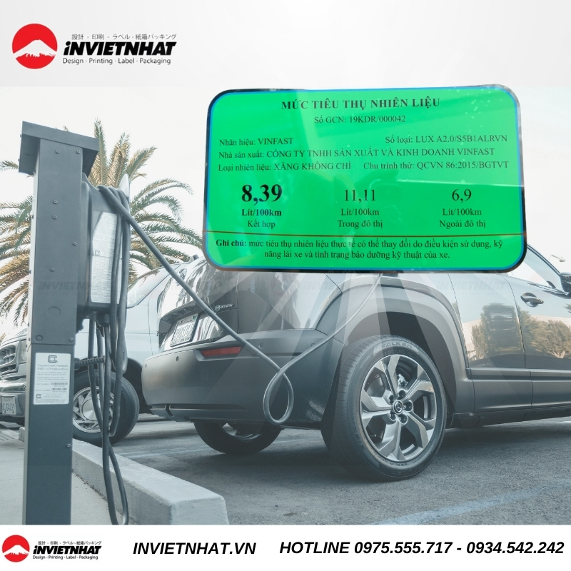 mẫu tem năng lượng ô tô vinfast